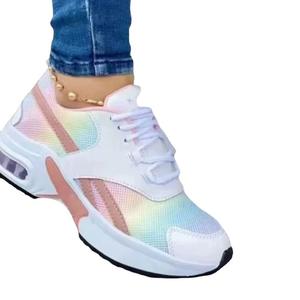 Scarpe Casual Bianche Vance con Stampa Colorata, Punta Tonda e Suola Spessa, Allacciate, Collezione Estate 2026 - Product Image 4