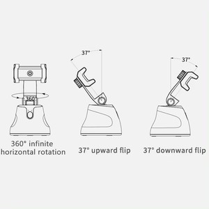 Trépied robotisé pour selfie AI, création de contenu vidéo, prise de vue à 360°, suivi du visage, trépied pour téléphone, suivi automatique du mouvement, support de téléphone - Product Image 5