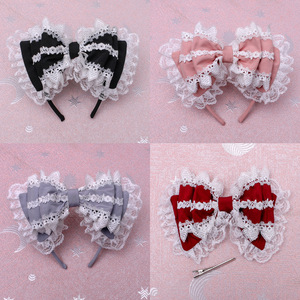 L0008 Handmade Dễ Thương Lolita Headband Lolita Phụ Kiện Lolita Ren Headband <span class=keywords><strong>Bow</strong></span> Cho Lễ Hội - Product Image 2