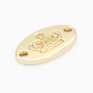Accessoires de quincaillerie de qualité supérieure, étiquette métallique en alliage de zinc avec logo gravé pour valise - Product Image 2