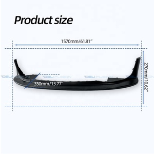 Alerón delantero para Mini Cooper JCW R55 R56 R57 R58 R59 2006-2013, estilo Challenge Ver2, material PP, divisor delantero, negro mate. - Product Image 5