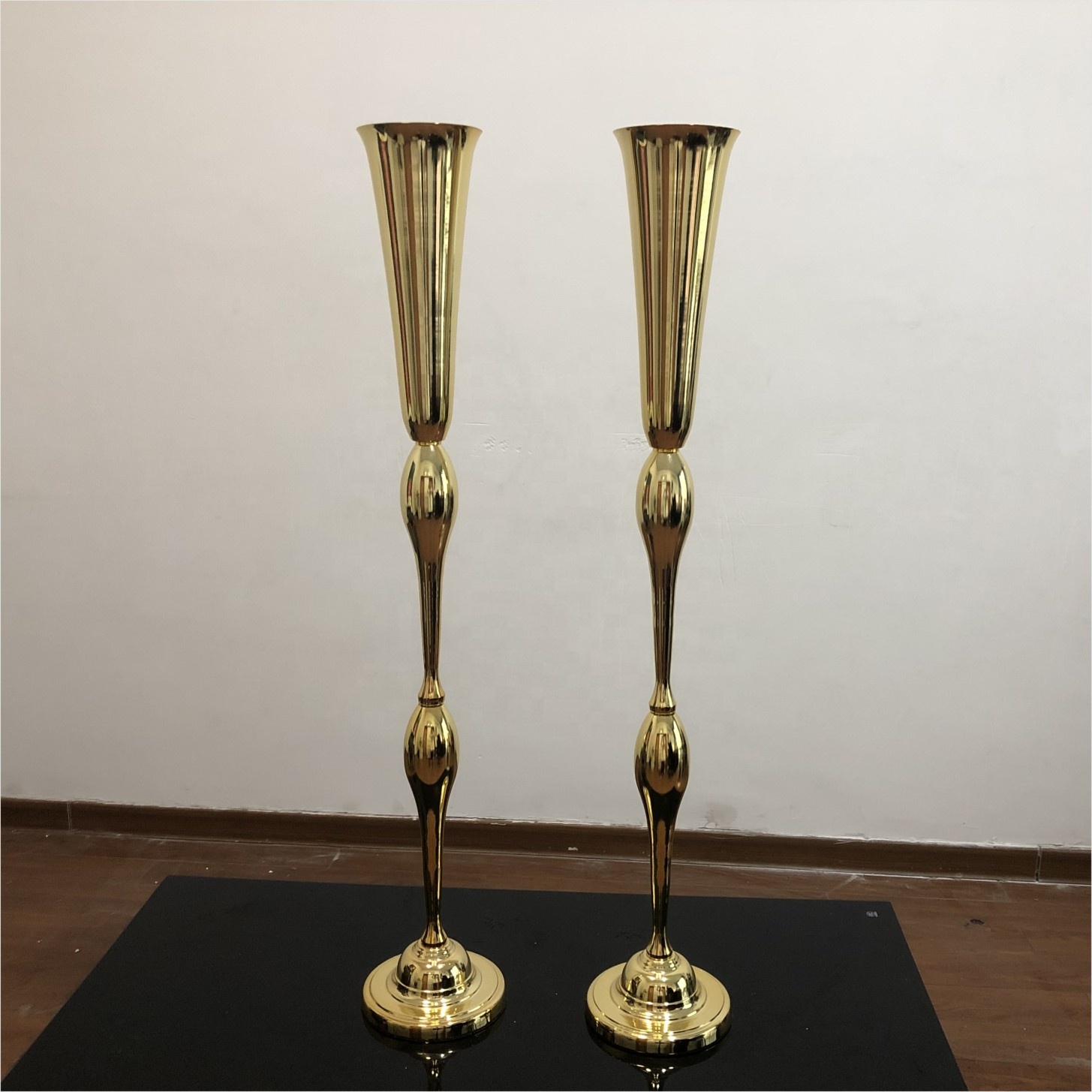 Новое поступление, свадебное украшение центральным высокий из золотистого металла ваза для домашнего декора