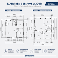 Maison conteneur pliable extensible de 20 pieds de haute qualité, préfabriquée, 2 ou 3 chambres, respirante, moderne et modulaire pour l'extérieur