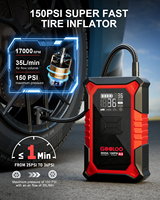 Démarreur de batterie portable GOOLOO OBM A3 3000A avec compresseur d'air 150 PSI, gonfleur de pneus et lumière LED pour voitures et camions