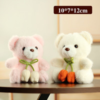 Nouveau doux mignon ours en peluche poupée pendentif peluche porte-clés avec cadeau d'anniversaire en forme 3D pour les filles