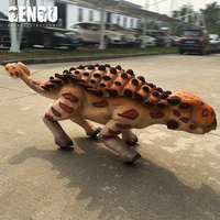 Robot Dinosaure Animatronique Ankylosaure Réaliste avec Marche et Sons pour Parc d'Attractions