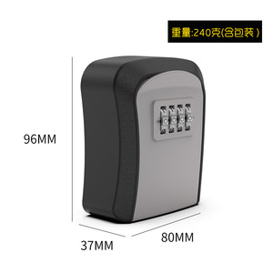 <b>Key</b> Box Combination <b>Lock</b> Black ABS Plastic Mechanical <b>Lock</b> For Decoration And Construction Sites Universal Size KS815 - Product Image 5