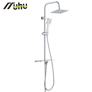 Juego de Columna de Ducha Ajustable con Cabezal de Lluvia, Montado en la Pared, de Acero Inoxidable, para Ahorro de Agua, para Baño - Product Image 5