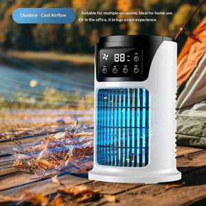 Ventilateur rafraîchisseur d'air évaporatif USB durable, 3 vitesses, avec minuterie, humidificateur, éclairage LED coloré pour la maison, la chambre, le bureau, l'utilisation sur le bureau - Product Image 6