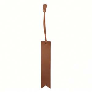 Marque-pages en cuir personnalisés avec logo et pompon, cadeaux promotionnels pour les lecteurs, marque-pages avec cordon et pompon - Product Image 5