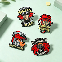 Broches personnalisées XR en émail, broches de revers Dragon Anime, badges en émail souple noir, jeux d'anime, vente en gros, dessins animés, lot en vrac