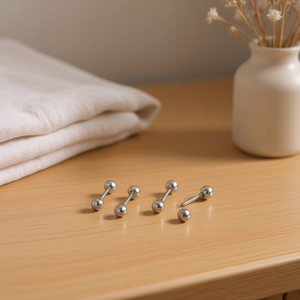 Boucles d'oreilles clous en acier Zi, plaqué or, classiques, unisexes, bijoux de mode - Product Image 3