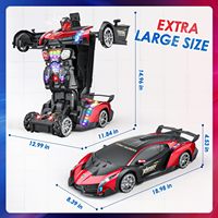 EPT Coche RC Transformable a Escala 1:10 con Control por Gestos, 80 Minutos de Juego, Luces LED de un Botón y Efectos de Sonido