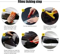 Film vinyle mat fumé pour phares, feux arrière et antibrouillards de voiture – Film teinté noir mat pour feux arrière