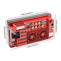 Autoradio BQCC 2din 7 pouces avec éclairage couleur, lecteur MP5, RDS, FM, Bluetooth, Carplay, Android Auto, Mirrorlink, lecteur multimédia TF, stéréo