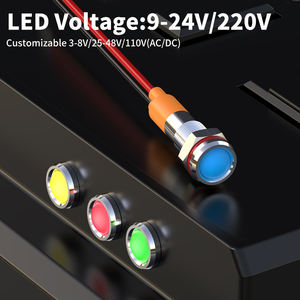 LANBOO 6Z 6mm mikro garaj LED gösterge ışıkları (kırmızı/yeşil/mavi), 3-8V/9-24V/48V/110V/220V/250V. Garaj sistemleri için. - Product Image 5