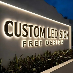 Customizable 3D LED Metal Logo Sign with Backlit Channel <b>Letters</b> for Business Reception & Storefront Aesthetics LED Text Display - Product Image 3