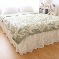 Jupe de lit SUREWALHOME, facile à installer, extra longue, avec volant élastique anti-poussière, housse de lit blanche unie, soyeuse, lavable en machine