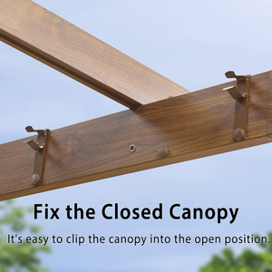 Pérgola <span class=keywords><strong>de</strong></span> <span class=keywords><strong>madera</strong></span> retráctil para exteriores <span class=keywords><strong>de</strong></span> 10 'x 10' con toldo parasol, patio, Jardín sombreado <span class=keywords><strong>de</strong></span> metal, porche, Pabellón, <span class=keywords><strong>madera</strong></span> <span class=keywords><strong>de</strong></span> cedro - Product Image 3