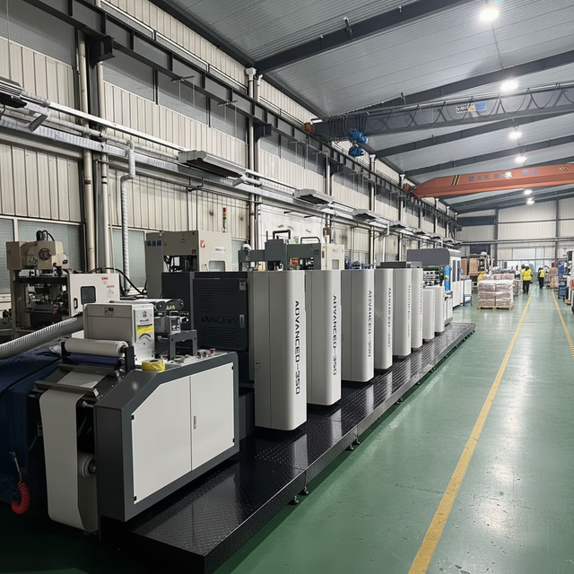 WANJIE  350mm New Automatic Offset Printing Machine 4/5 Color Web Fed Label Roll Paper Sale