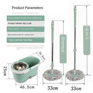 Serpillière en microfibre rotative à 360 mains libres, vadrouille magique, accessoires de sol faciles à filer, outils de nettoyage ménager - Product Image 5