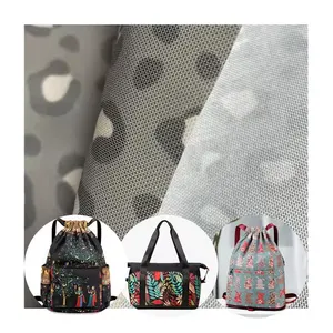Hot selling Leopard digital Printed waterproof 100% polyester 300D PU coated oxford fabric for backpack bag