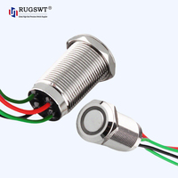 Bouton poussoir métallique 12 mm IP68, marche/arrêt, à réinitialisation automatique, 5V 12V 24V 220V, certifié CE, pour véhicule