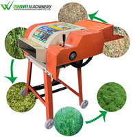 Machine à couper l'herbe et la paille pour l'alimentation animale, modèle Weiwei Factory Sales, 2,2 kW, électrique, pour ferme, broyeur d'ensilage.