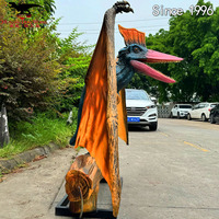 Modèle de dinosaure de ptérosaure volant artificiel mécanique grandeur nature debout