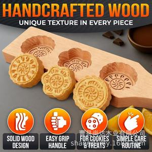 Moldes de madera hechos a mano para pasteles de luna, moldes para pasteles de luna, moldes para repostería hechos a mano, pasteles de cristal, pasteles de arroz glutinoso, repostería - Product Image 5