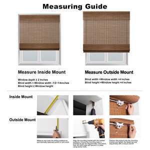 Persianas enrollables <span class=keywords><strong>de</strong></span> bambú manuales plegables respetuosas con el medio ambiente para salas <span class=keywords><strong>de</strong></span> estar - Product Image 6