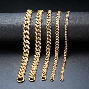 Usine Stock Cubain Chaîne Bracelet 3-11mm Largeur En Acier Inoxydable <span class=keywords><strong>Gourmette</strong></span> Cubain Lien Hip Hop 18/21/23cm Hommes Bracelet En Gros - Product Image 3