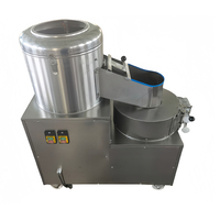 Eenvoudige Bediening Aardappelen Aardappelwasmachine Dunschiller En Snijmachine