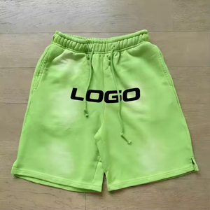 Shorts pour hommes de qualité supérieure Hell Street Star 100% coton lourd NFC SCAN, streetwear décontracté, shorts délavés à l'acide pour hommes - Product Image 2