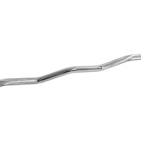 Barre de musculation VANBO Fitness en acier inoxydable 500LB 9kg Argent Durable Usage Commercial Facile à utiliser E Z Curl 28mm 1.2m Zigzag