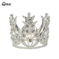 Qibai noël anniversaire décorations fête couronne point culminant perle alliage léger couronne accessoires diadème mariage fleur Pack cadeau
