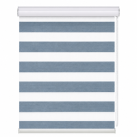 Persianas Enrollables Zebra de Poliéster de Doble Capa con Filtro de Luz y 100% Opacidad, para Ventanas Francesas, Tamaño Personalizado, Cadena Manual, Venta al Por Mayor