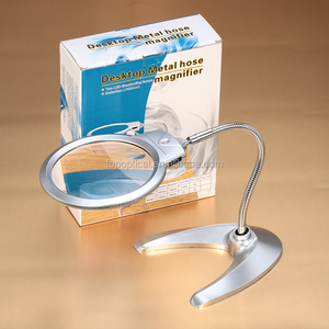 Kaca Pembesar Desktop Fleksibel 2,<span class=keywords><strong>5x</strong></span> <span class=keywords><strong>5x</strong></span>, Lampu Meja Daya Tinggi, Kaca Pembesar Baca untuk Orang Tua - Product Image 2