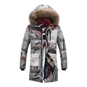 Nouvelle mode veste rembourrée en coton fourrure à capuche manteaux et vestes d'hiver pour hommes