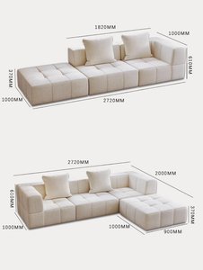 Professionale moderno anello nordico Bubble Beige bouclé divano Set 3-4 posti durevole soggiorno divano Interior <span class=keywords><strong>Design</strong></span> mobili - Product Image 6