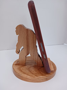 Supporto in <span class=keywords><strong>Legno</strong></span> JUNJI per Telefono e Tablet |   Opzioni di Forma Multiple (Chitarra/Pollo/Cane/Bicchiere da Vino) |   4 Tipi di <span class=keywords><strong>Legno</strong></span> Disponibili - Product Image 6