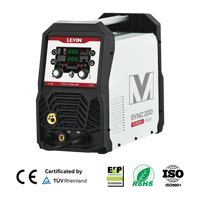 Levin SYNC-200 Nouvelle soudeuse MIG à onduleur CE 6,1 kVA, cycle de travail 40 %, haute efficacité pour acier/acier inoxydable/aluminium/tôles galvanisées
