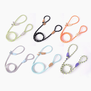 Set Tali & Kalung Anjing Tahan Lama Berwarna-warni, Tali Pengikat Hewan Peliharaan untuk Latihan Jalan-jalan di Luar Ruangan - Product Image 1
