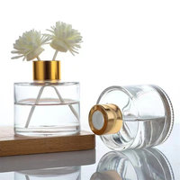 Emballage vide décoratif de qualité supérieure Rond Clair Parfum Reed 50ml 100ml 120ml Diffuseur Bouteille avec bouchons
