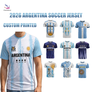 2026 Maillot de l'équipe nationale d'Argentine, imprimé premium, pour les fans d'Argentine, Coupe du Monde, Messi AR, manches courtes - Product Image 2