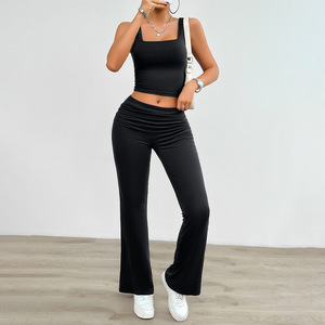 Ensemble deux pièces décontracté King Mcgreen Star 2025 pour femme, couleur unie, sans manches, longueur intégrale, respirant, séchage rapide, coupe ajustée - Product Image 3
