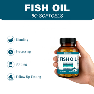 น้ำมันปลาแบบซอฟต์เจล 1200 มก. ต่อหนึ่งหน่วยบริโภค - โอเมก้า <span class=keywords><strong>3</strong></span> 360 มก. สำหรับเสริมสร้างสุขภาพหัวใจ 60 แคปซูล ผลิตภัณฑ์เสริมอาหาร รับผลิตแบบ OEM/ODM - Product Image 4
