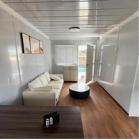 Bureau modulaire à deux étages en conteneur, maison préfabriquée ignifuge en conteneur pour chantier de construction, utilisation comme salle de bain, livraison rapide