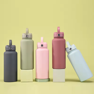 Bouteille d'eau isotherme en acier inoxydable 500 ml, double paroi, design minimaliste, portable pour les voyages - Product Image 1
