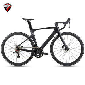 Vélo <span class=keywords><strong>de</strong></span> course sur <span class=keywords><strong>route</strong></span> RS-22S Hydr Disc 50H en fibre <span class=keywords><strong>de</strong></span> carbone, aérodynamique, à cadre rigide, 22 vitesses, avec guidon en aluminium intégré - Product Image 1
